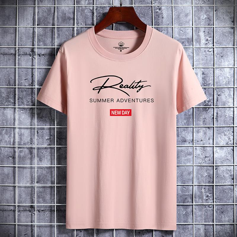 Camiseta de manga corta para hombre, camisa holgada de media manga a la moda para hombre, camisa estampada