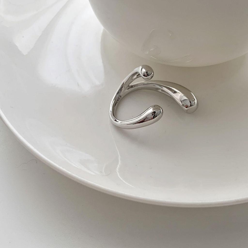 Versatile Water Drop Ring: Women's Fashionable Hip Hop Punk Open Adjustable Index Finger Ring