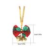 2PCS Christmas Bows with Bells Christmas Bowknot DIY Craft Ornaments Xmas Tree Hanging Decor 2026 New Year Home Decor