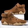New Handmade Men Boots Design Sneakers Man Outdoor Casual Leather Men Sneakers Ankle Boots Trekking Fall Breathable