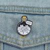 Cartoon Cat Happiness Potion Enamel Pin, Cat Lover Metal Brooch, Lapel Backpack Badge, Creative Jewelry Gift