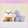 Cute Bee Puppy Keychain Cartoon Children Backpack Decorative Pendant Plush Doll