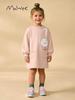 Malwee Girls' Autumn Winter Hoodie Dress - Cute Toddler Princess Style