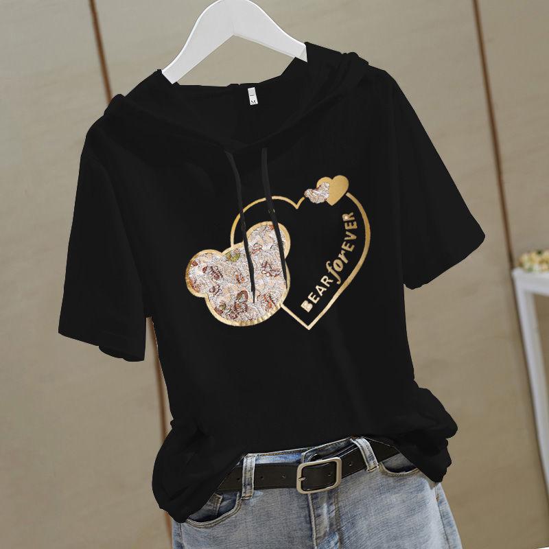 

2025 Трендовая женская толстовка с коротким рукавом – свободный, супер горячий белый летний топ 3XL