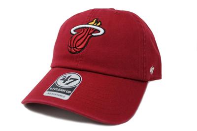 47 Brand Seven Cap 47 CLEAN UP NBA Eastern Conference Miami Heat Miami Heat 1 Piece (Forty Brand)