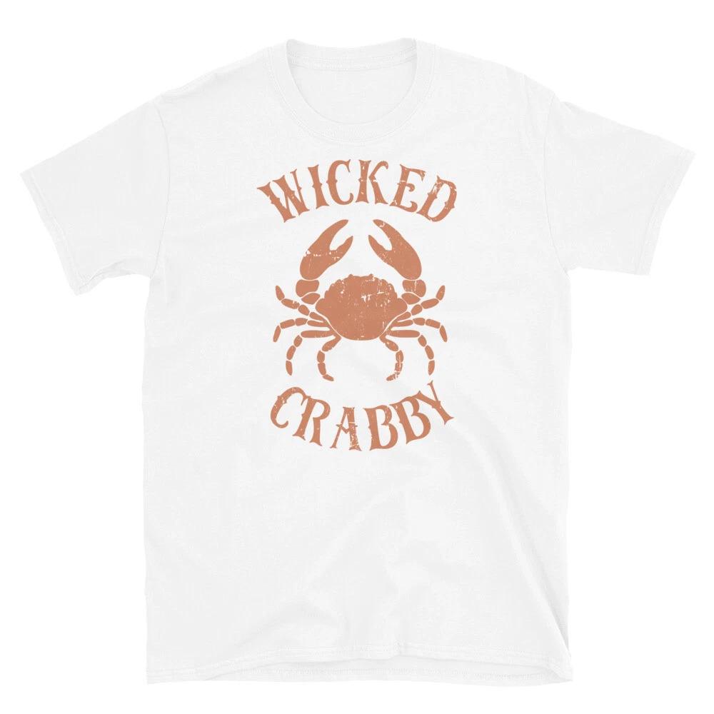 Funny Boston New England Seafood Wicked Crabby Short-Sleeve Unisex T-Shirt S