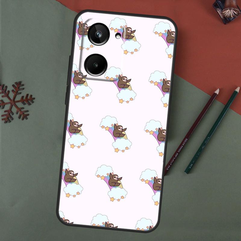 Cute Lovely Cozy Sloth Animal Case For Realme C75 C65 C67 C71 C63 C61 C55 C51 C53 C35 11 12 13 14 15 Pro Plus GT6 GT7 Pro