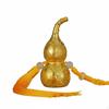 Brass Gourd Statue Golden Hu Lu Sculpture Fine Craftsmanship Good Luck for Collectors
