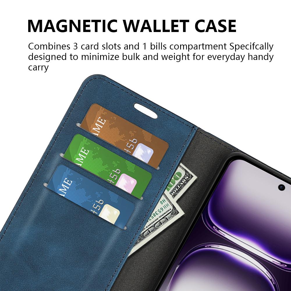 For Oppo Reno12 Pro 5G (Global) Case Skin-Touch Leather Wallet Phone Cover