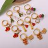 Cartoon Creative Christmas Series DIY Christmas Tree Pendant Earrings Stainless Steel Gold Plated Fashion Earrings
