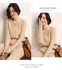 2026 Women's Cashmere V-Neck Slim Fit Sweater - Autumn/Winter, Soft Vertical Stripe Knit, Long Sleeve