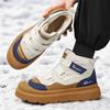 Warrior Pile Cotone Spesso Casual Tendenza Pendolarismo Quotidiano Semplice Versatile Stivali da Neve Stivali Uomo Blu Scuro Giallo Terra WBN(JS)-328601