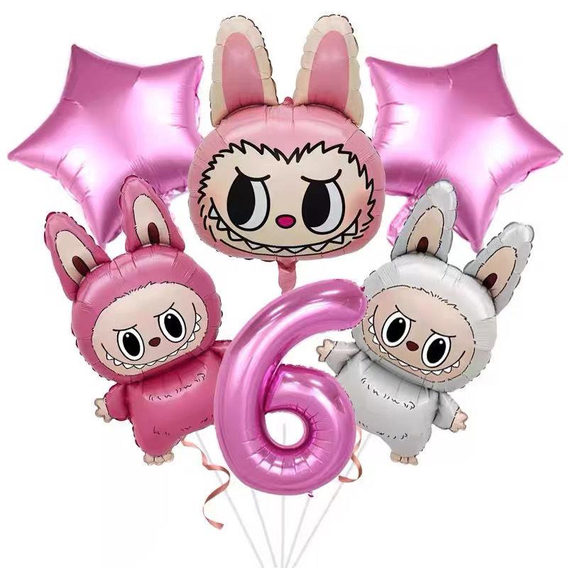 

Набор цифровых шаров из алюминиевой пленки, Милый детский набор для украшения на день рождения Number 6