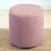 Round Shape Round Ottoman Slipcover Elastic Universal Footstool Cover Dustproof Polar Fleece Seat Slipcovers