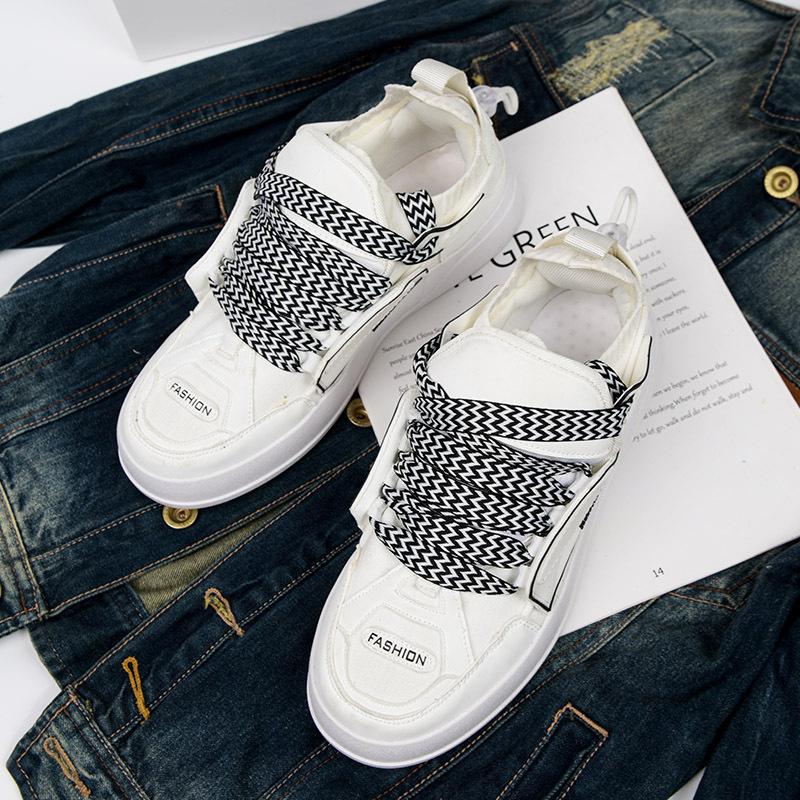 

2025 summer European station ins trendy shoes men s shoes color matching fashion board shoes heightened 5cm lace-up platform leisure sports 45