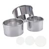 3pcs/set Rust-proof Round Biscuit Cutters Silver Dumpling Skin Cutting Mould  Cookie