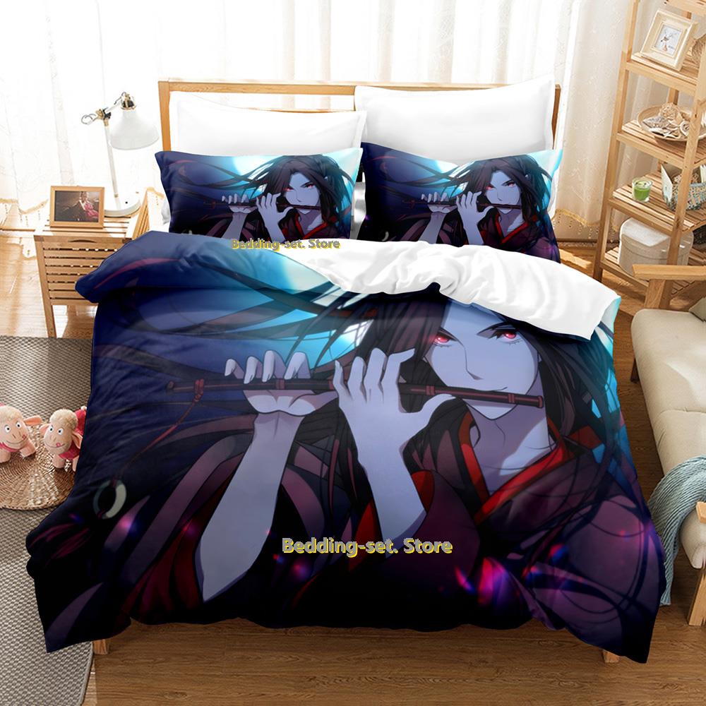 Comforter New Mo Dao Zu Shi The Grandmaster Of Demonic Cultivation Bedding Set Anime Three-Piece Set Adult Kid Bedroom Duvet Sets