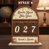 Wooden Books Read Tracker Standing Portable Reading Tracker Signage Book Lovers Gift Craftwork Reading Counter