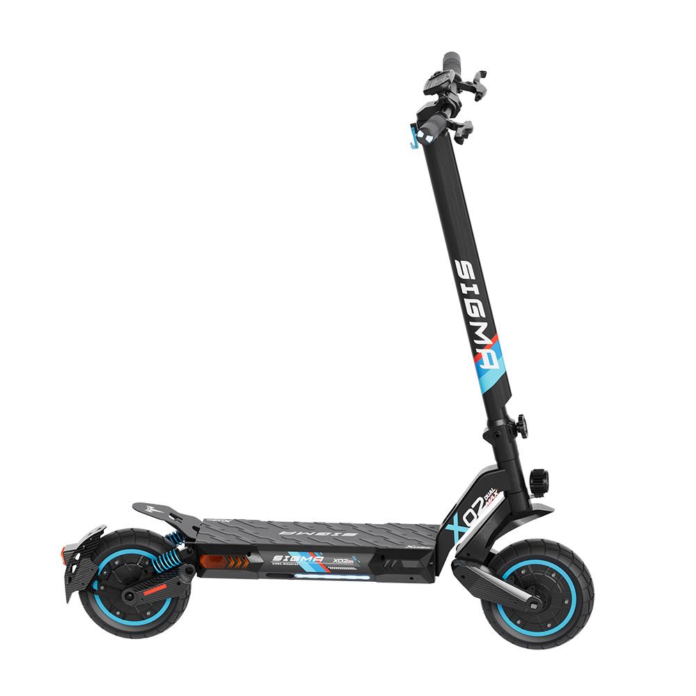 Sigma X02 Elektryczna Hulajnoga Terenowa Podwójny Silnik 1000W*2 Obciążenie 120KG Zasięg 80KM Opony 10 Calowe Jazda na Zewnątrz dla Dorosłych E-Hulajnoga