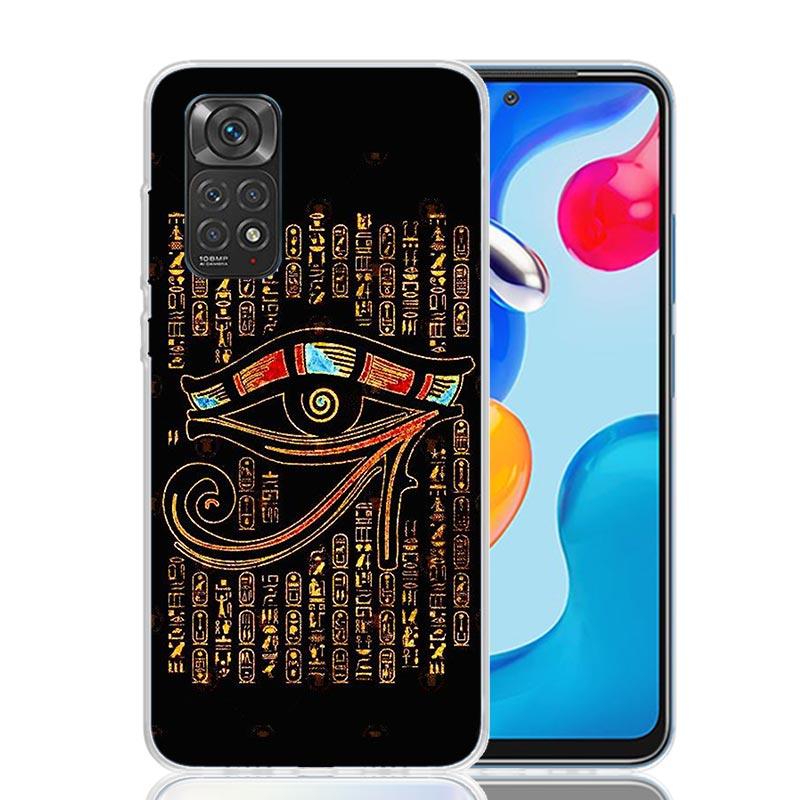 Sacred Eye of Horus Egypt Fresco Phone Case For Xiaomi Redmi Note 15 14 13 12S 12 Pro Plus 11S 11E 11 11T 10S 10 Art Soft Patter