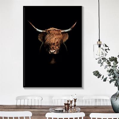 Full 5D Diy Diamond Painting Bull Head In the Dark Embroidery Cross Stitch Home Decor Handmade Gift