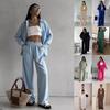 Summer New Tencel Denim Casual Set Women Loose Shirt Wide Leg Pants Two Piece Set