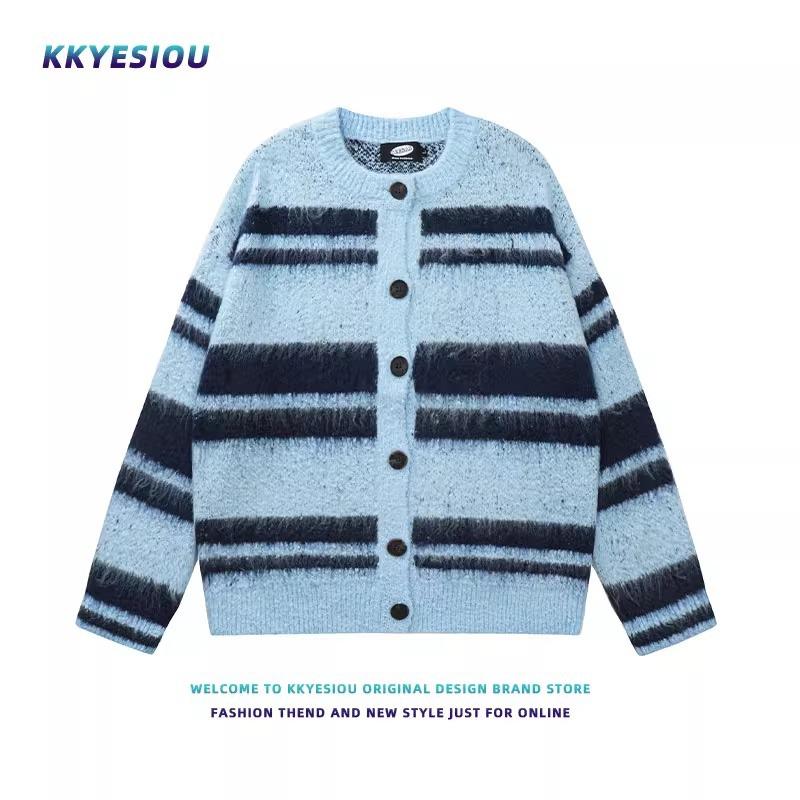 

Американский Ретро Мягкий Вязаный Кардиган из Искусственной Норки Унисекс - Уютный Осенне-Зимний Стиль Оверсайз L