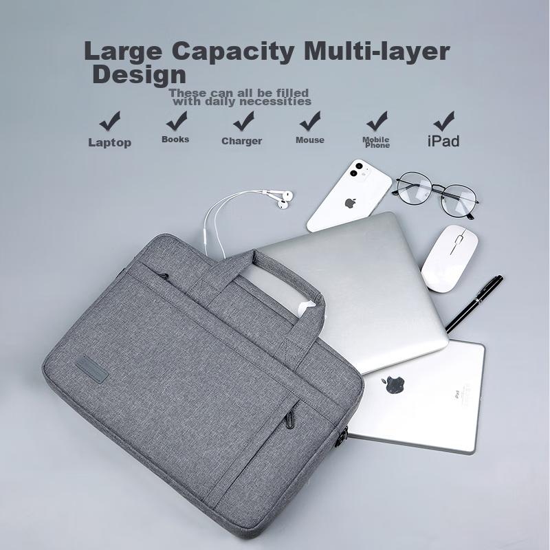 BRINCH Laptop Bag with Handle, 15.6-Inch Shockproof And Water-Resistant Business Shoulder Bag for Office Use