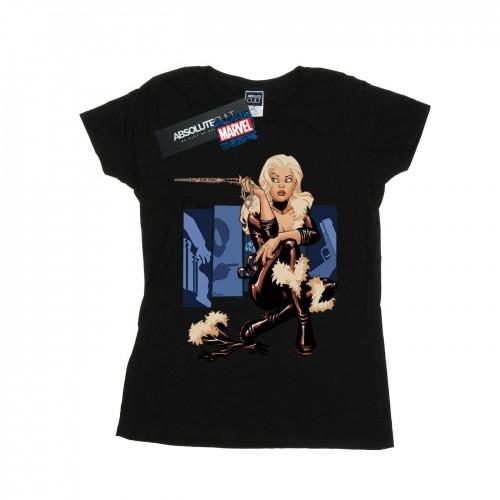 

Marvel Womens/Ladies Black Cat Cover Cotton T-Shirt білий