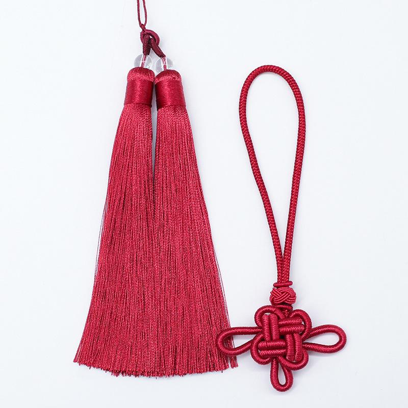 Pandantiv cu ciucure nod chinezesc bicolore pentru meșteșuguri DIY