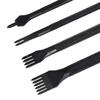 4 Pcs Quality Leather Craft Tools Hole Punches Stitching Punch Tool Set 1+2+4+6 Prong Leather Tools Set