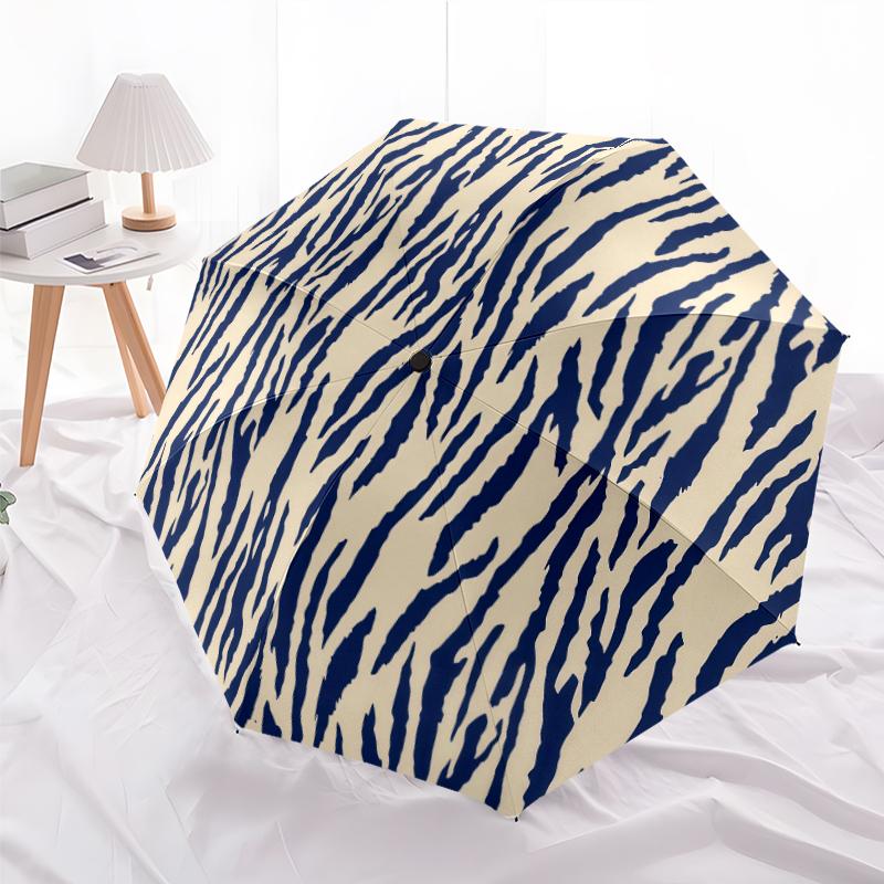 1 PC Automatic Folding Umbrella -Animal Texture patternPattern,Portable & Foldable Design with 8 Ribs,Christmas Birthday Gifts