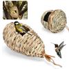 Birds Nest Bird Cage Natural Grass Egg Cage Bird House Pet Weaved Outdoor Parrot Nest Houses Ha I5M8