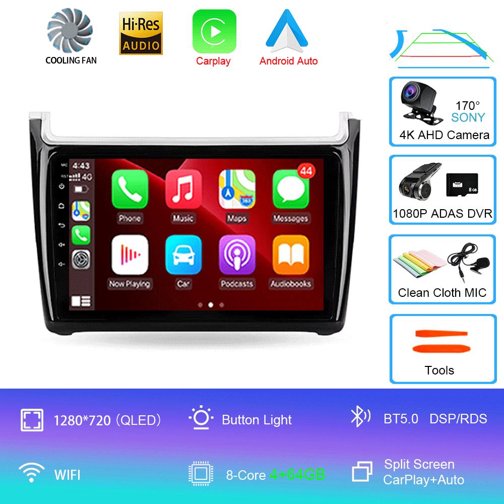 Android 14 For Volkswagen POLO 5 2008 - 2020 Car Radio Multimedia Video Player Navigation Stereo GPS No 2din 2 Din Dvd