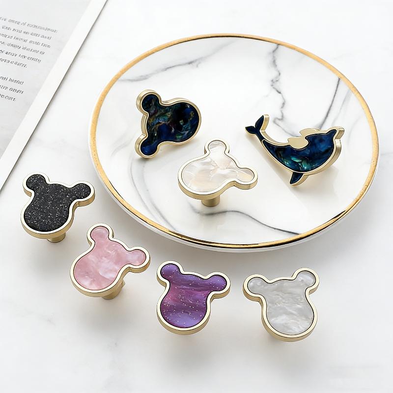 New Modern Cupboard Drawer Knobs Wardrobe Furniture Single Hole Door Handle Simple Personality Children Room Bedside Table Knobs