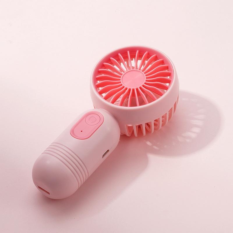 Mini Handheld Fan 3-Speed Strong Wind USB Rechargeable Long Lasting Portable Desk Fan for Students Office Outdoor Travel Camping
