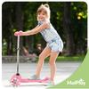 Pink Adjustable Three-Wheel LED Light-Up Kids Scooter