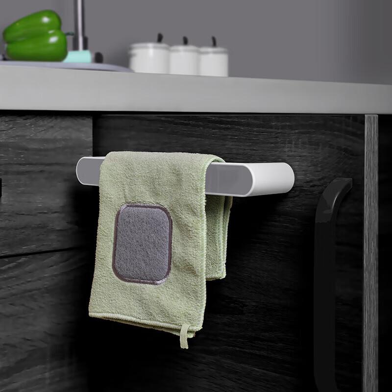 Ecoco No-Drill Bathroom Storage Shelf with Towel Bar