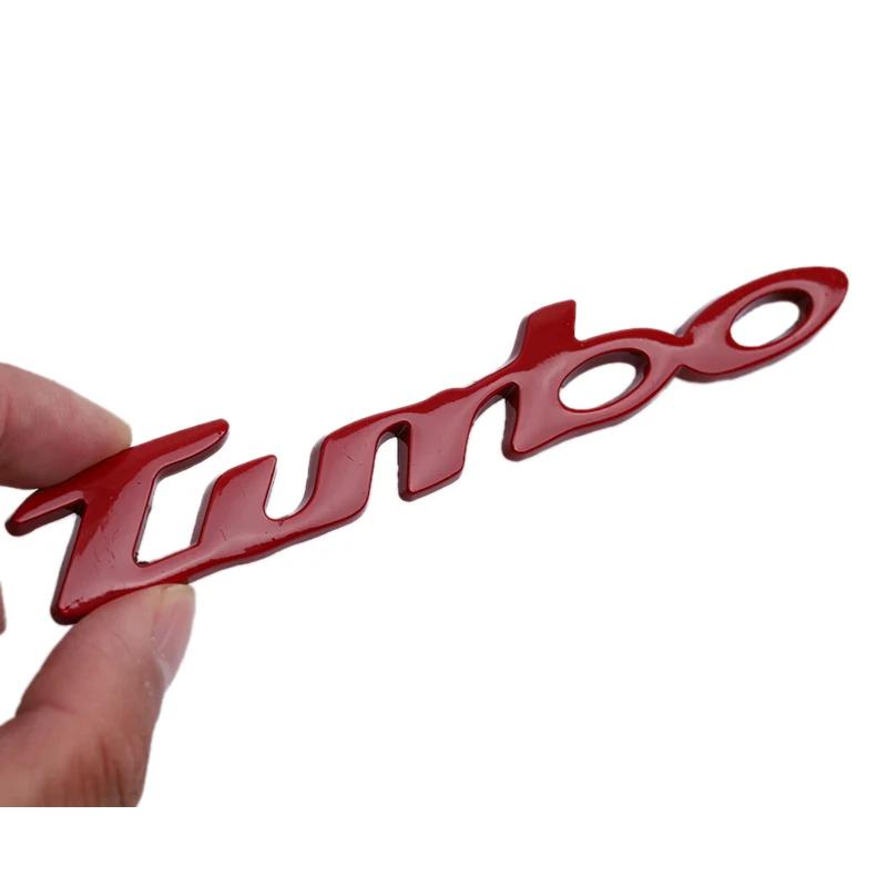 Handwritting TURBO Supercharge Auto Chrome Metal Refitting Car Styling Emblem Badge Exterior 3D Sticker for Mitsubishi Impreza QS1