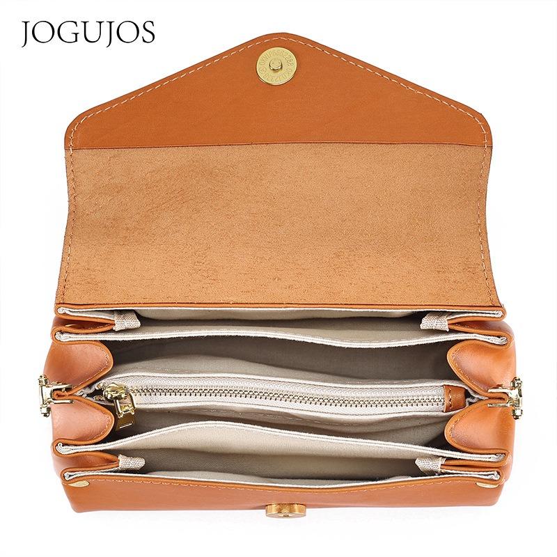 Leather fashion shoulder bag small bag women's niche pillow bag vegetable tanned leather women's messenger bag