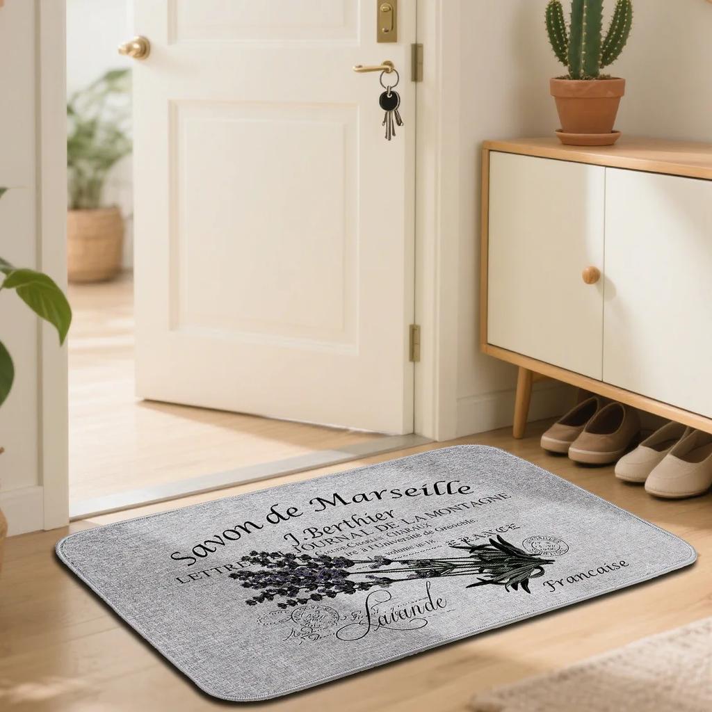 Blumen Fußmatte Bedruckte Hof Eingangstür Matten Rutschfest Badezimmer und Badezimmer Boden Teppich Retro Heimdekoration Matte