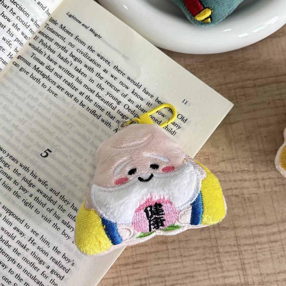 Moon Lord Wealth God Keychain Guanyin Plush God of Longevity Pendant Gifts