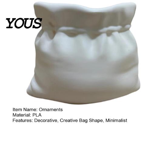 Crack-resistant Ornament 3D Printed Succulents Pots, Creative Cloth Bag Shape Flower Pots for Soft Fabric Look Decoration Indoor Plants, Multi-Purpose