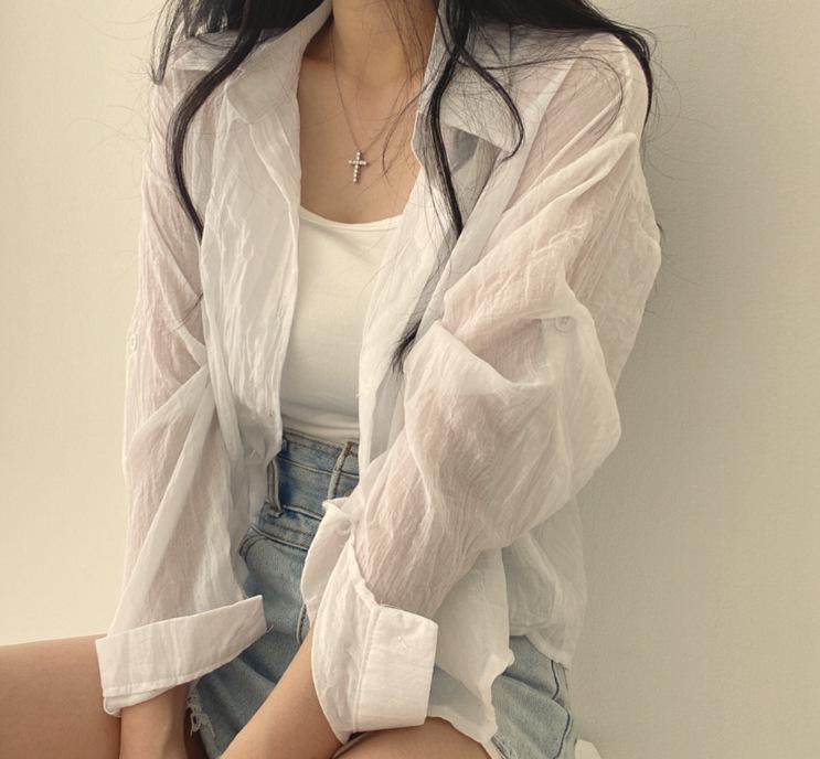 

Женский шикарный французский летний кардиган - Легкая накидка премиум-класса L белый