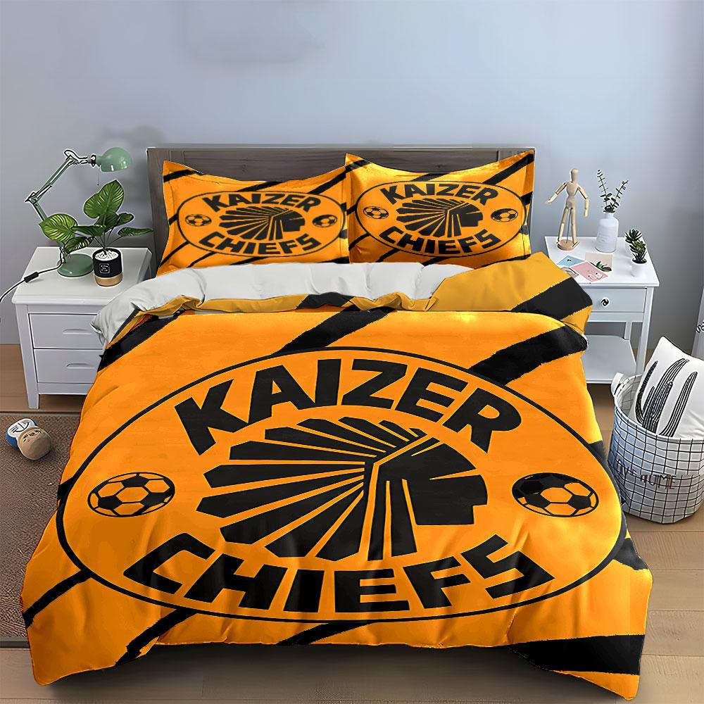 Kaizer Chiefs Logo Bedding Set Bedding Duvet Cover Set Duvet Cover Pillowcases (1 * Duvet Cover 2 * Pillowcases, Without Duvet Insert)