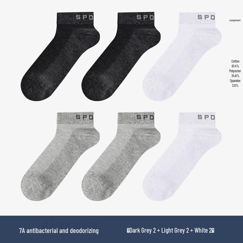 

LangSha Men s Summer Breathable Mesh Ankle Socks 6-Pair Pack