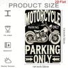 Vintage Motorcycle Parking Metal Sign 8x12 Inch Waterproof Rustproof Flat Iron Wall Decor For Home Bar Cafe Classic Style