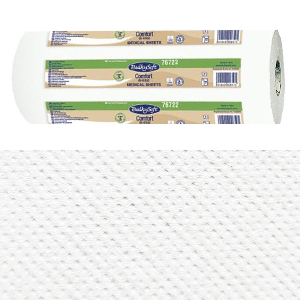 Medical Pad Roll 50cm X 46m White 17g Bulkysoft Comfort De-Inked 9 Rolls (1215 Pieces 50cm X 34cm)