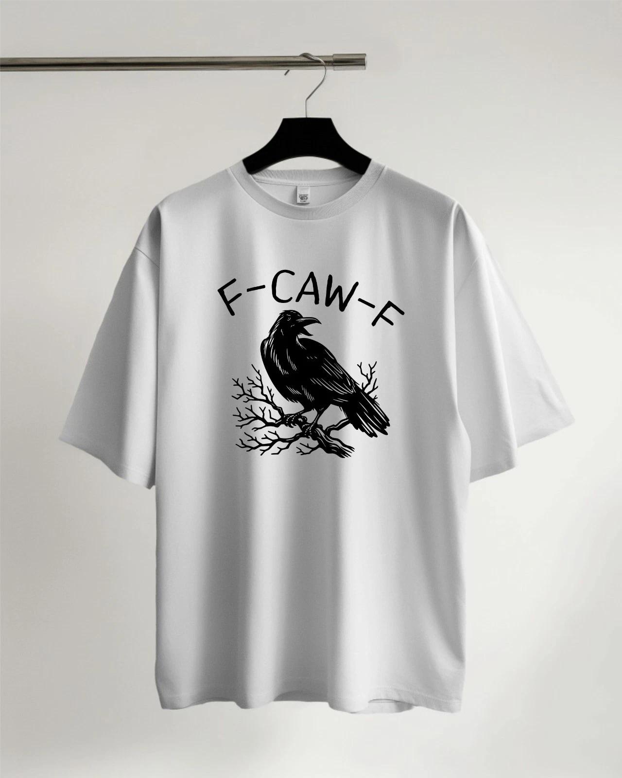 Black Crow Shirt, F- Caw-F T-Shirt, Black Bird TShirt, Sarcastic Raven Gothic 3XL