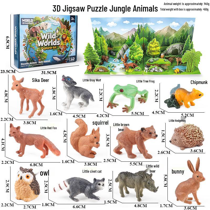 Large Insect Toy Set: Butterfly, Bee, Dragonfly, Ant, Cicada, and Rhinoceros Beetle Models for Kids